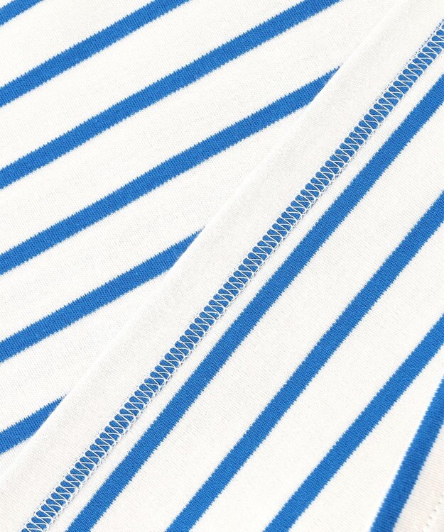 23区 【Oggi4月号掲載/一部店舗限定】Armor-lux 5分袖 ボーダー カットソー アイボリーxブルーボーダー