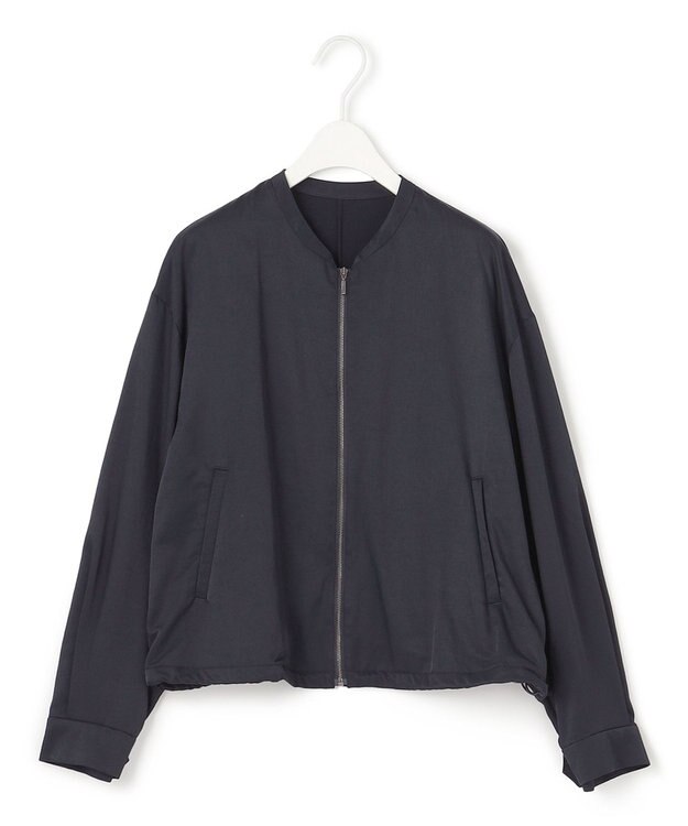 ICB 【接触冷感・UVカット・撥水・洗える】 ナイロンタスランツイル ブルゾン ネイビー系
