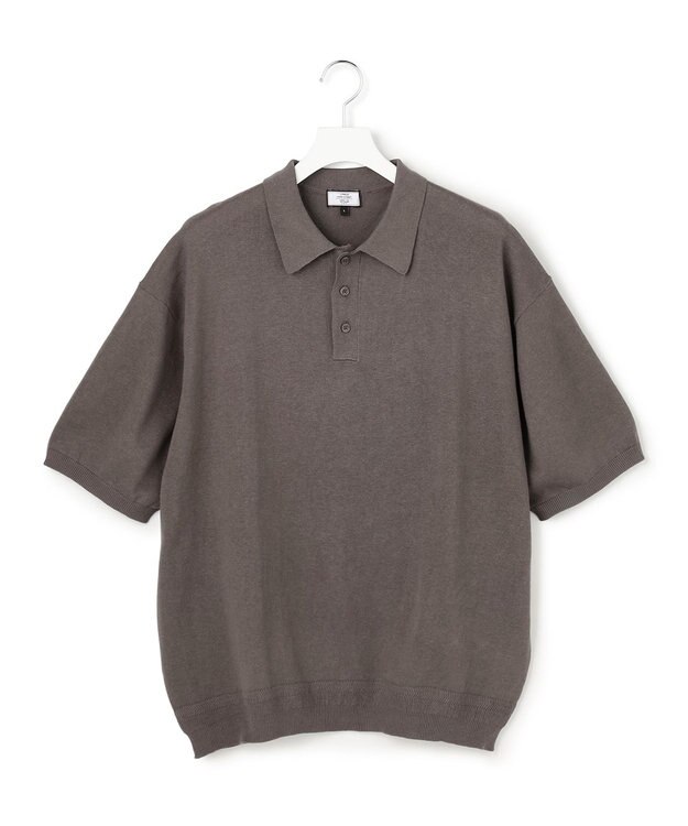 J.PRESS YORK STREET 【UNISEX】ベーシック ニットポロシャツ グレー系