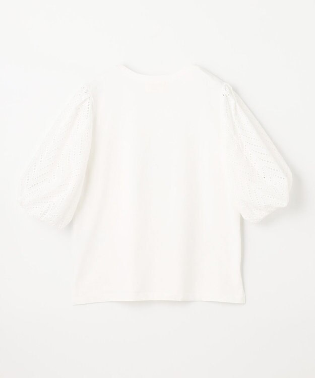 ANY スリーブレースコンビTシャツ オフ