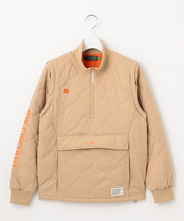 PW CIRCULUS 【ベストにもなる！袖2WAY】【WOMEN】ひょうたんキルティング中綿ブルゾン ベージュ系