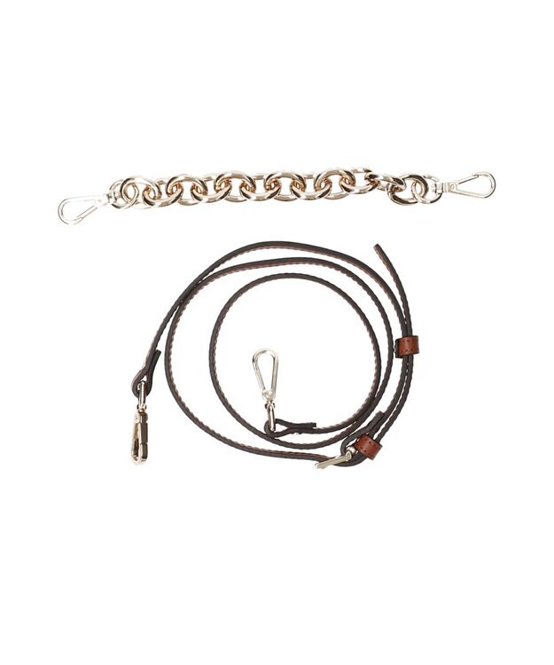 INTER-CHAUSSURES 【RIPANI】チェーンハンドルミニショルダーバッグ ブラウン