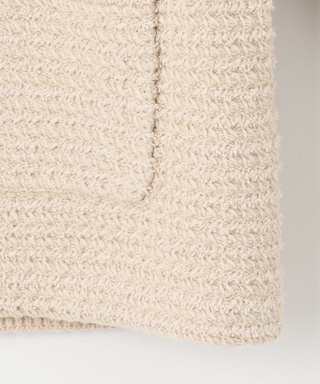 自由区 ツイードライクニット カーディガン ベージュ系