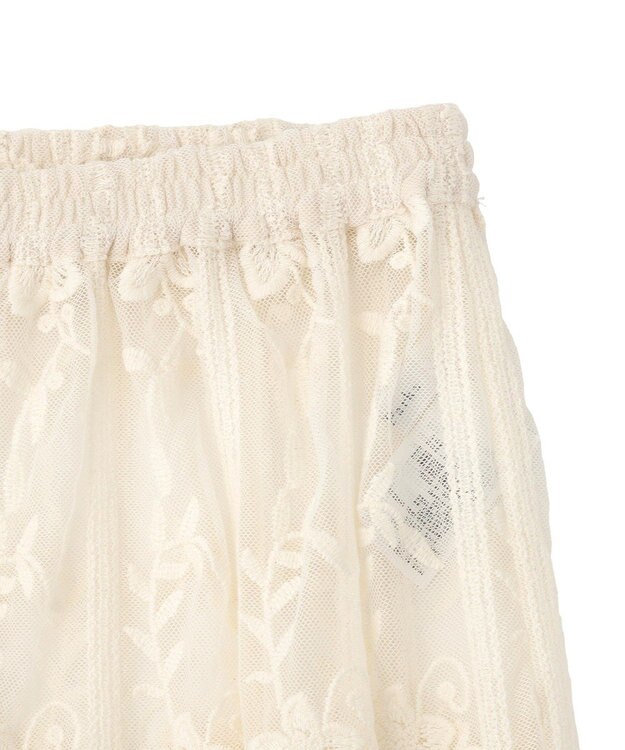 Green Parks レイヤードレーススカート Ecru