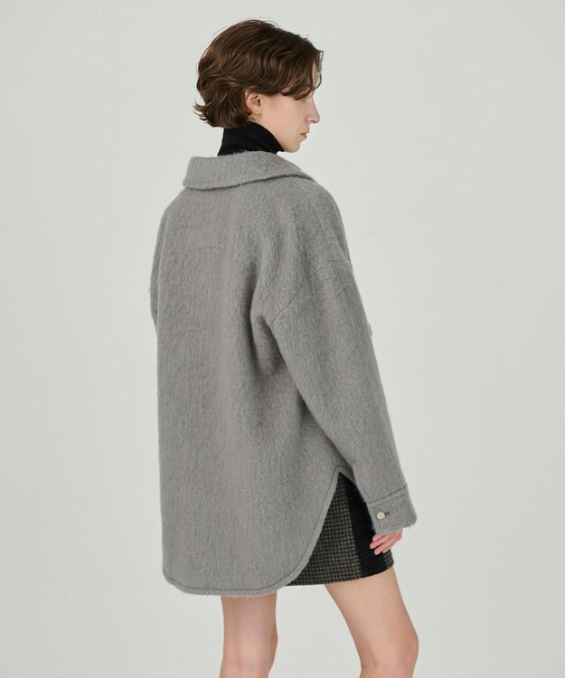 GRACE CONTINENTAL ウールオーバーシャツ グレー