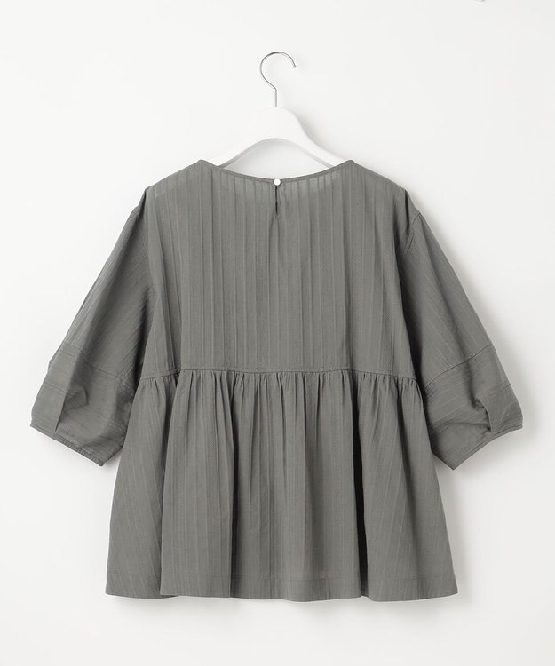 23区 L 【洗える】カラミ ブラウス カーキ系