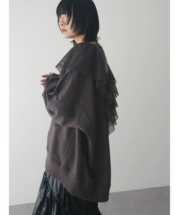 Green Parks ・ＳＵＧＡＲ　ＳＰＯＯＮ　タイガーｐｔラッフルスウェット Charcoal Gray