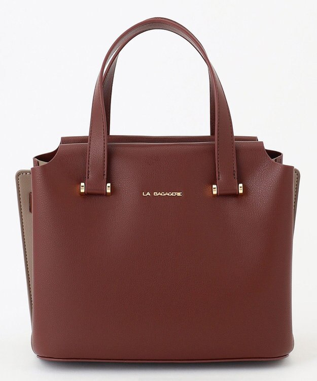 LA BAGAGERIE コンビカラー2WAYミニトートバッグ ワイン