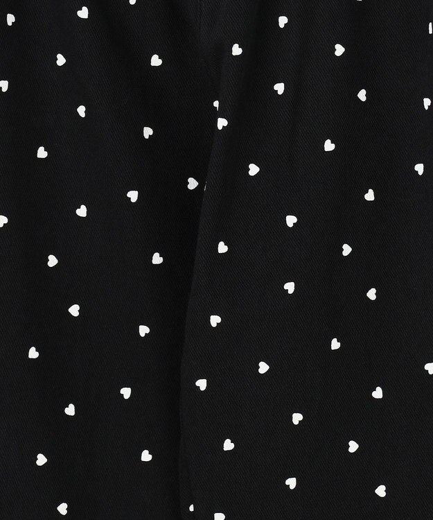 ANY KIDS 【洗濯機可能/接触冷感】ひんやり カットソーパンツ ブラック（ハートドット）