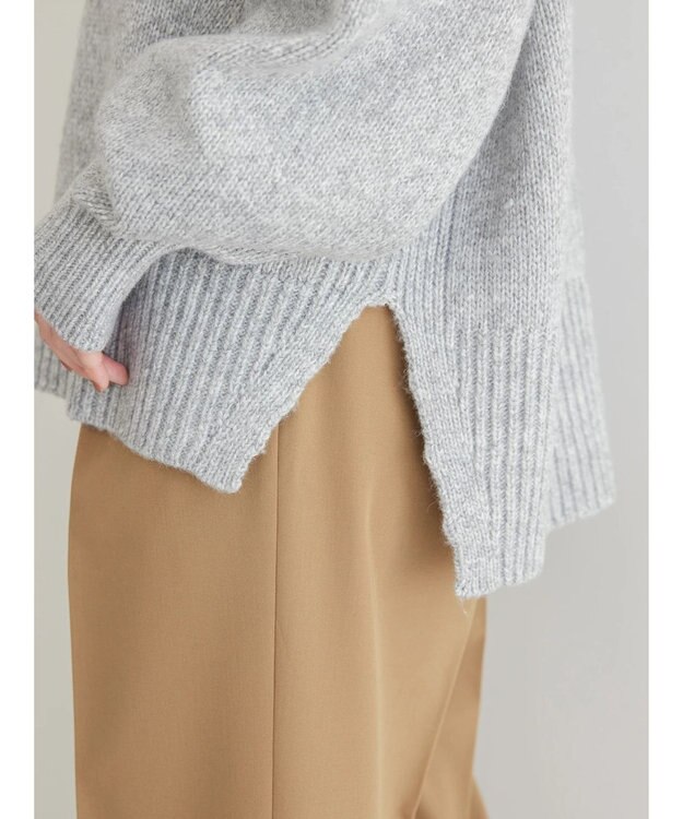 AMERICAN HOLIC サイドスリット袖ボリュームニットプルオーバー Light Gray Mixture