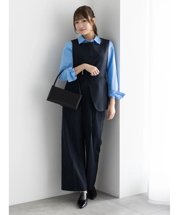 Te chichi 2タックワイドパンツ【AOYAMA FASHION ASSOCIATION × Te chichi】 ネイビー