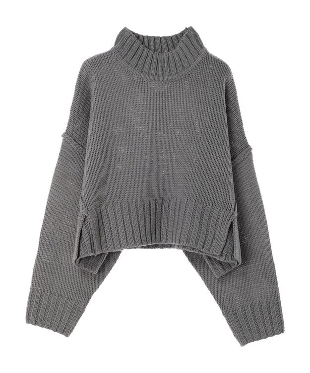 Green Parks ・ＳＵＧＡＲ　ＳＰＯＯＮ　ハイネックショートニット Gray Mixture