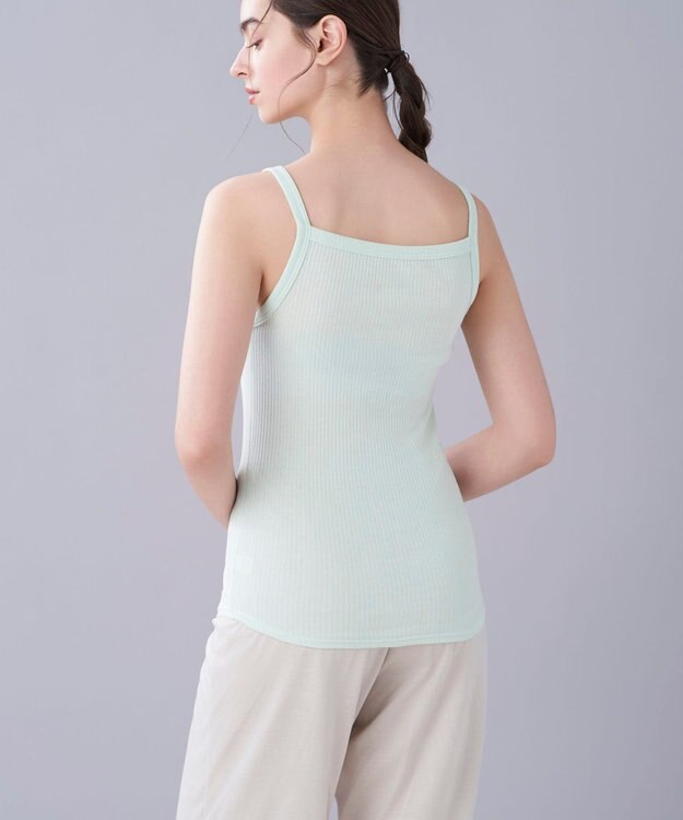 une nana cool 綿100% リブ編みコットン キャミソール ME