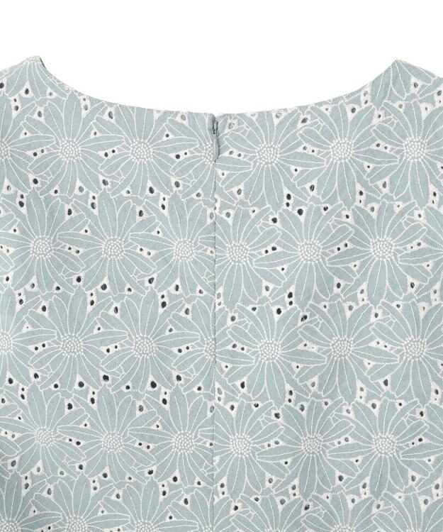 YECCA VECCA フラワーレースブラウス Light Blue