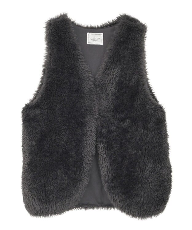 US 三軒茶屋　フェイクファーベスト　黒　サイズ40 PUY / フェイクファーベスト （ベスト）｜BEIGE, / ベイジ