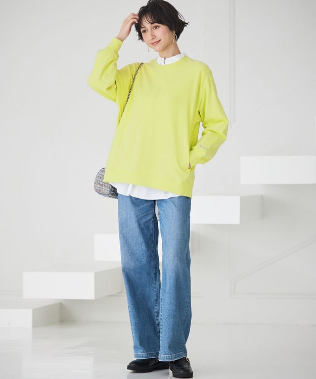 23区 【滝沢眞規子さん着用/VERY掲載/洗える】23区DENIM ストレッチ ワイドパンツ スカイブルー系