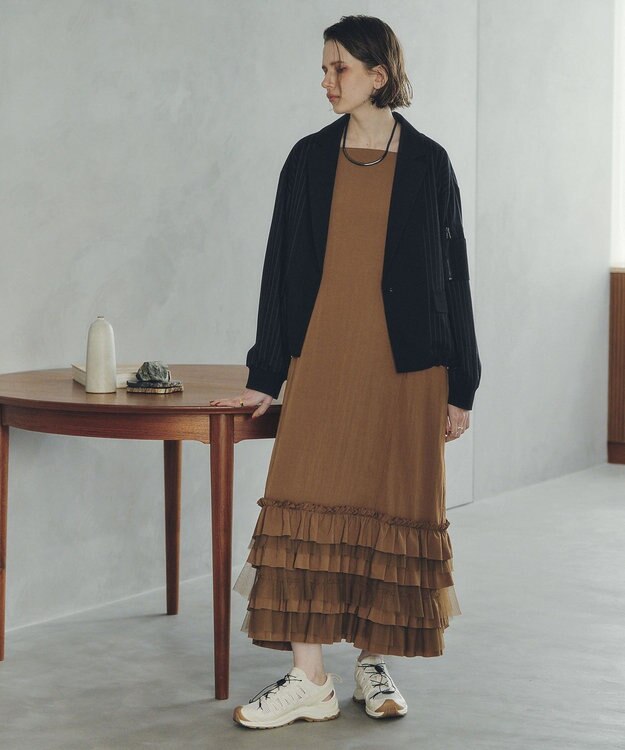 YECCA VECCA MA-1風デザインジャケット Stripe