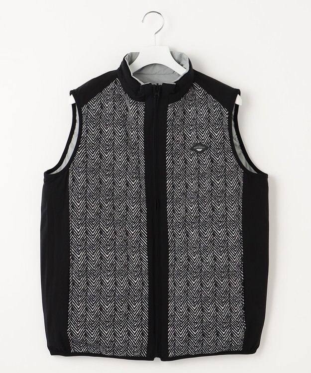 23区GOLF 両面使える【MEN】リバーシブル ダウンベスト ライトグレー系