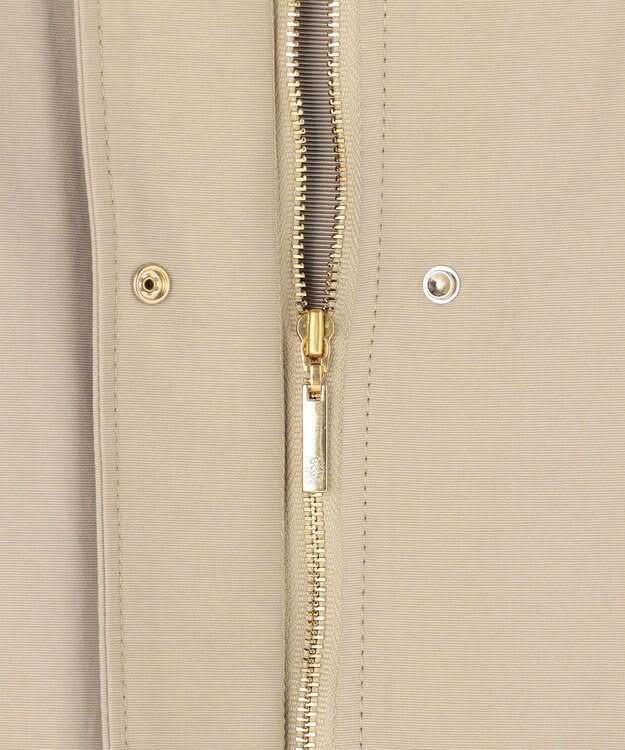 自由区 S コットンナイロンタッサースタンドカラー コート ベージュ