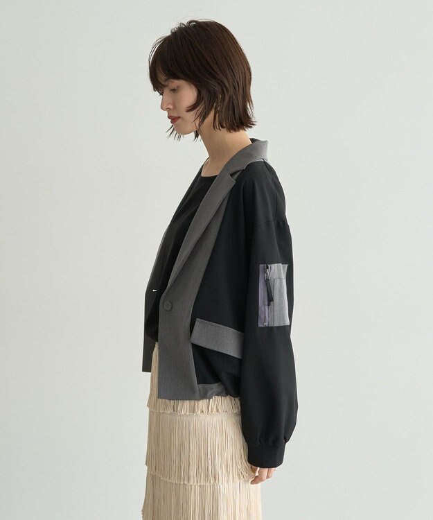 YECCA VECCA MA-1風デザインジャケット Gray