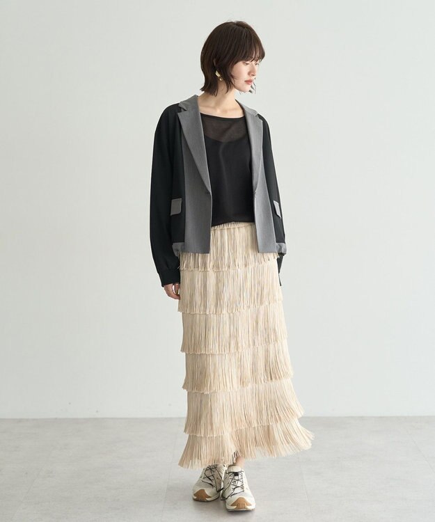 YECCA VECCA MA-1風デザインジャケット Gray