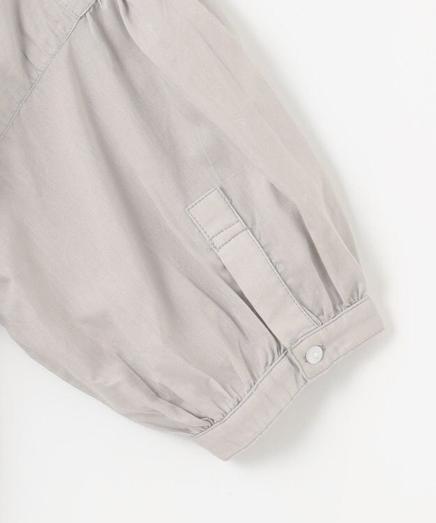 ANY ピンタックブラウス ライトグレー