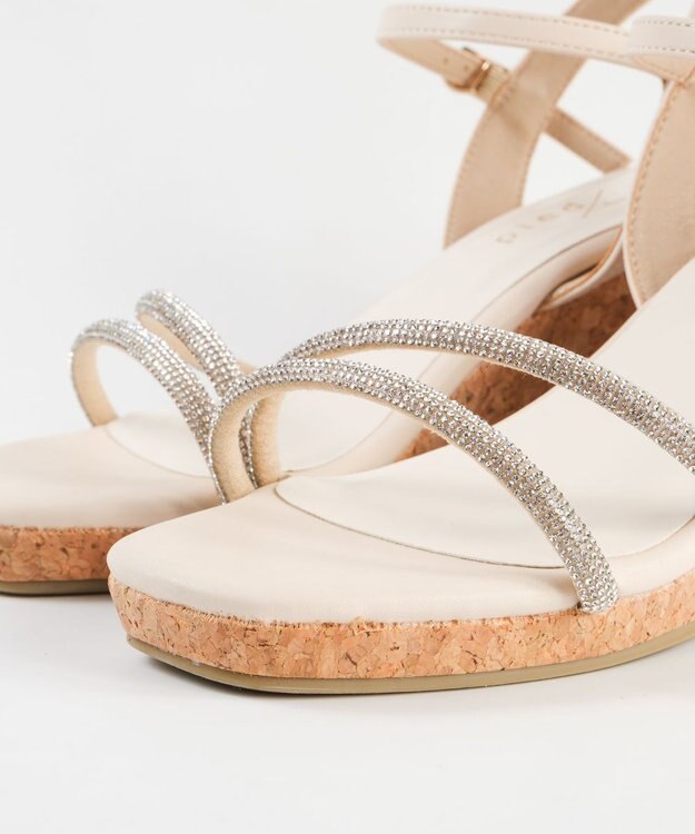 BONTRE 【pied du lapan/ピエドラパン】ビジューベルトウエッジサンダル/50756ZI アイボリー