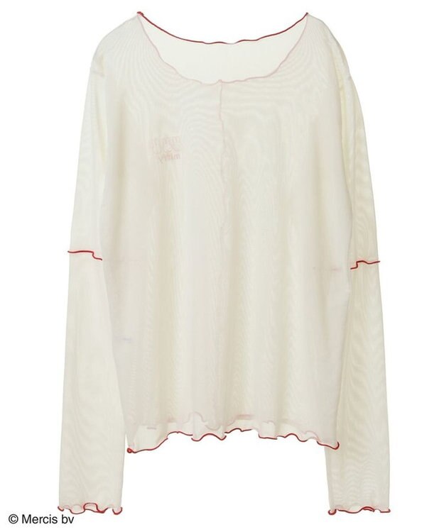 Green Parks Ｍｉｆｆｙ／シアー配色プルオーバー Ivory