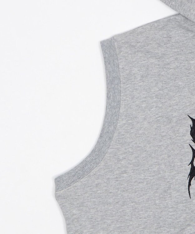 WEGO ノースリZIPパーカー 杢グレー