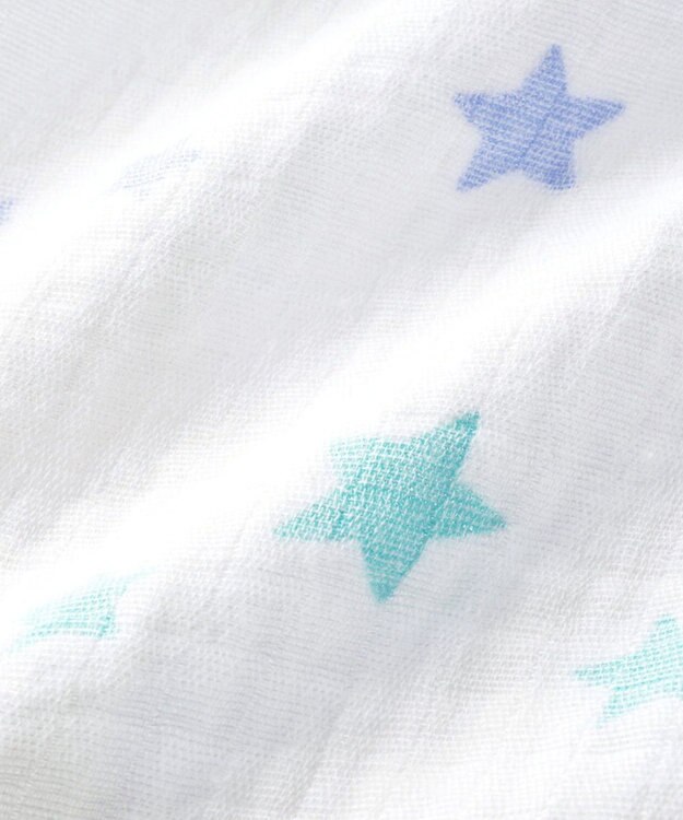 MIKI HOUSE HOT BISCUITS 二重織ガーゼのマルチケット ブルー