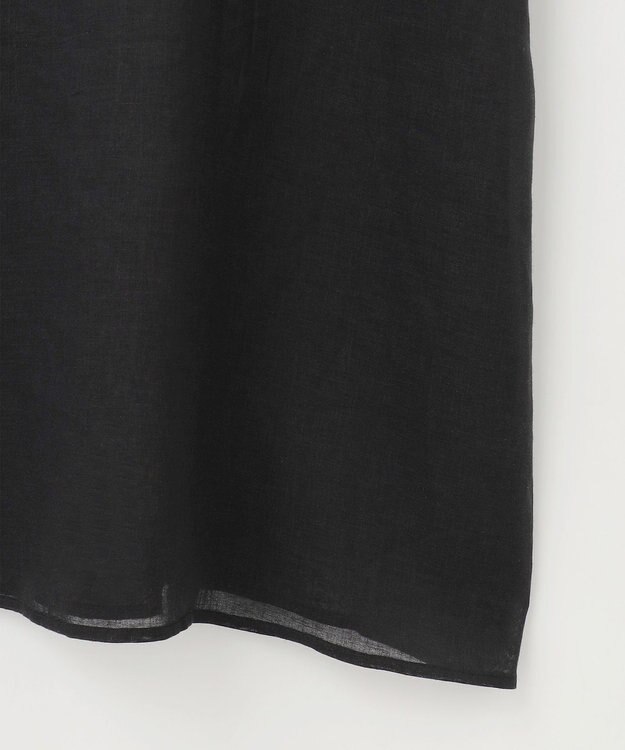 自由区 【カタログ掲載・WEB限定・接触冷感・洗える】シアーラミーローンシャツ ワンピース セピア