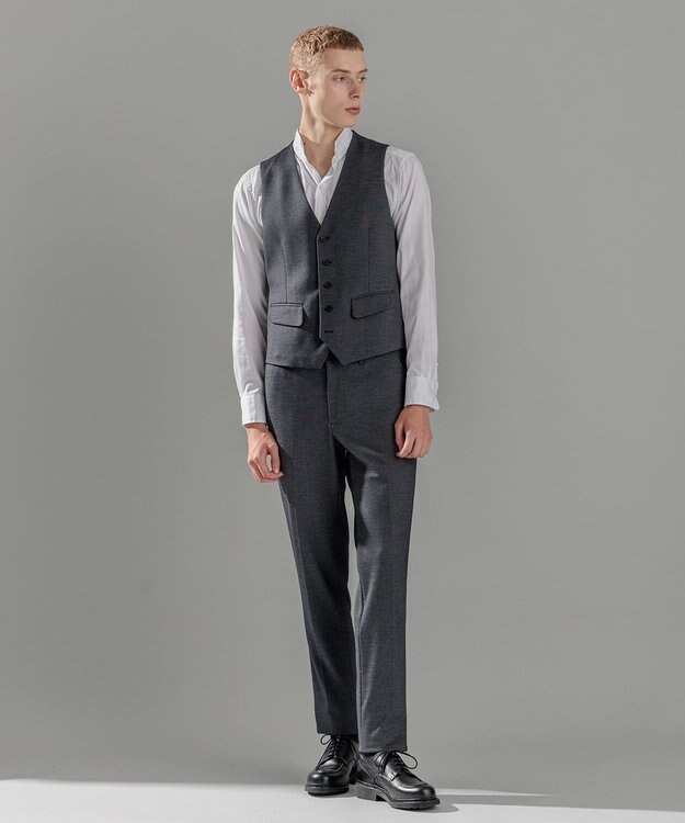 JOSEPH HOMME 【LEON 掲載】ウーステッドモックロディ ジレ グレー系