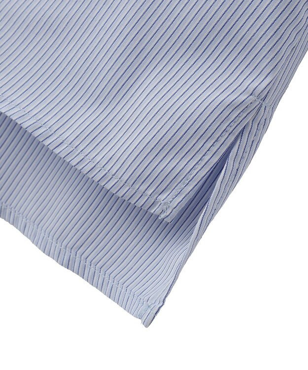 Green Parks タックショートスリーブブラウス Stripe