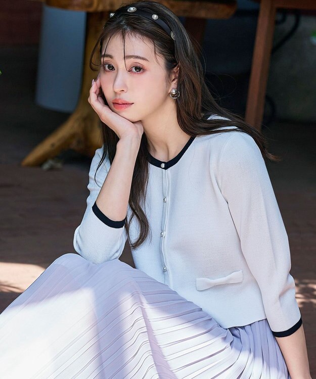 Tiaclasse ビジュー付きカチューシャ ブラック