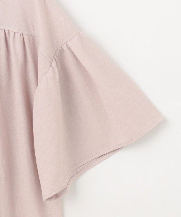 組曲 L 【速乾】ドライタッチ フレア袖トップス ピンクグレージュ系