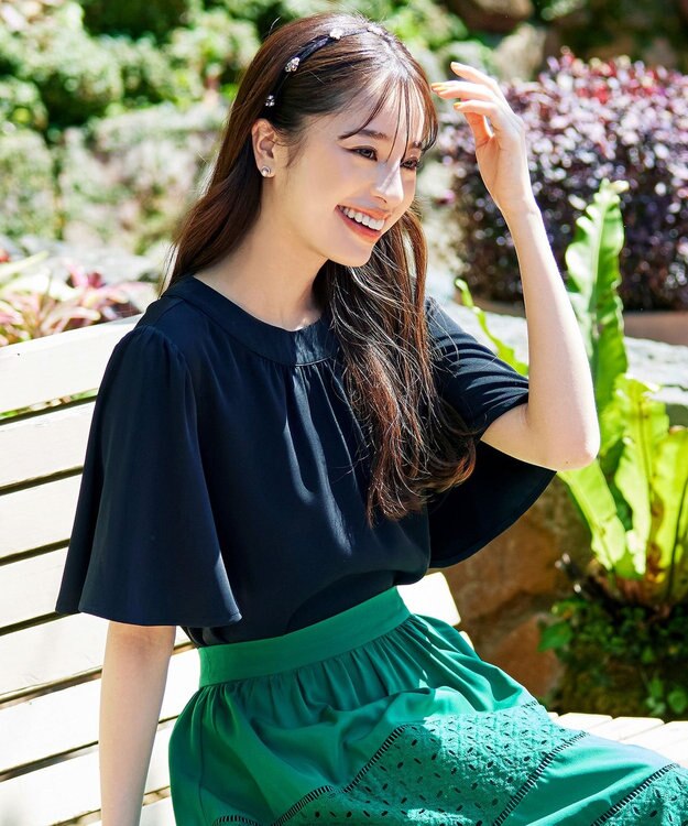 Tiaclasse ビジュー付きカチューシャ ブラック