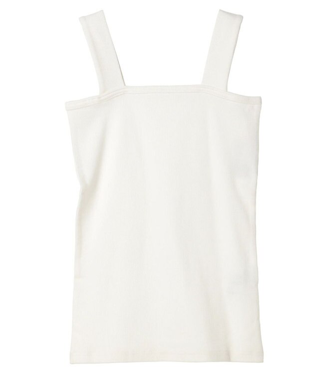 Green Parks スクエアリブタンクトップ Off White