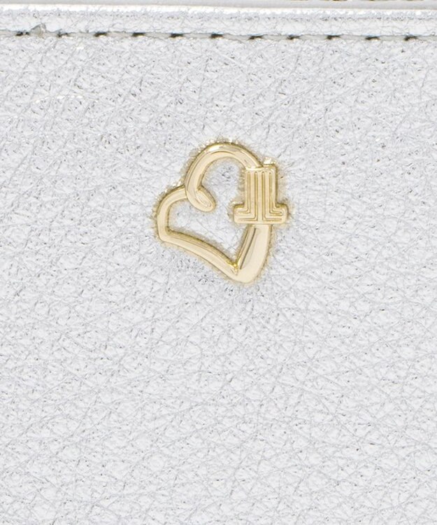 LANVIN en Bleu ペティアン Lファスナー二つ折り財布 シルバー