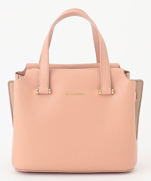 LA BAGAGERIE コンビカラー2WAYミニトートバッグ ピンク