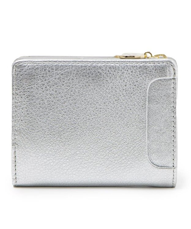 LANVIN en Bleu ペティアン Lファスナー二つ折り財布 シルバー