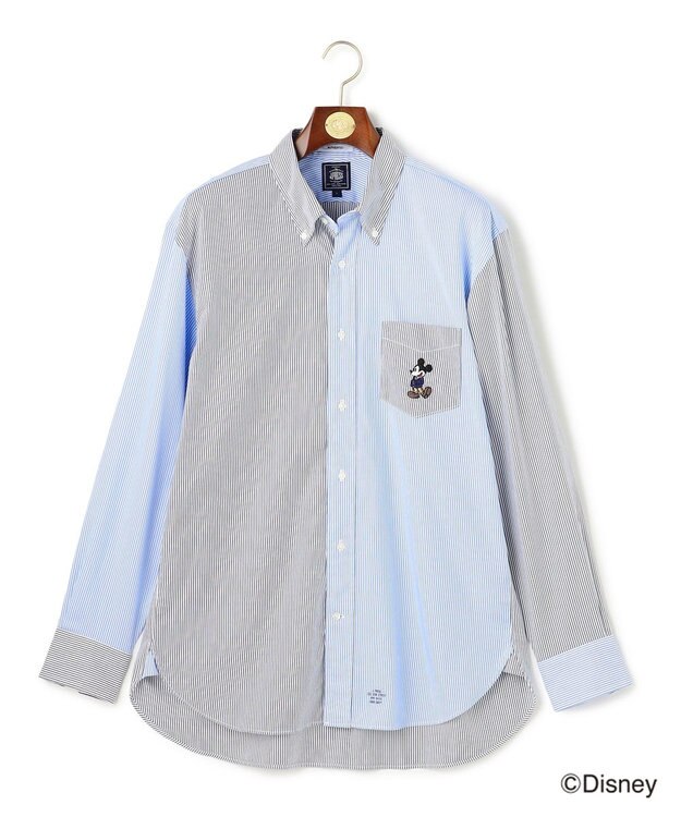 J.PRESS MEN 【DISNEY COLLECTION】【UNISEX】ピンオックス シャツ/ B.D. / ミッキーマウス ネイビー系9