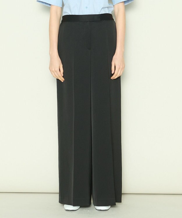 JOSEPH 【洗える】ドレーピーベネシャン　ワイドトラウザーズ Black