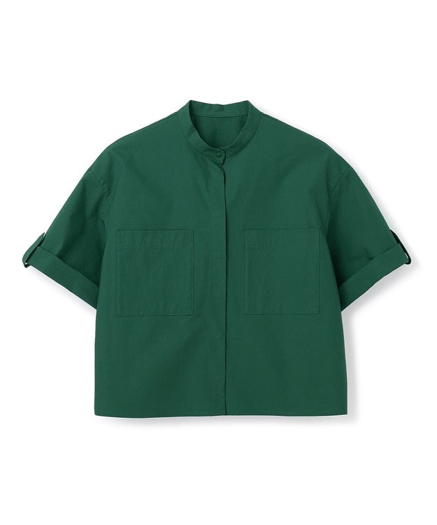 uncrave 【洗濯機洗い可】カラータイプライター ショートシャツ（uncrave WHITE） グリーン