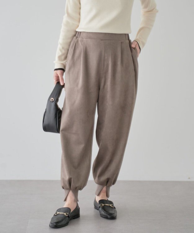 Green Parks ・ｆｕｒｒｙｒａｔｅポンチスエードジョガーパンツ Mocha