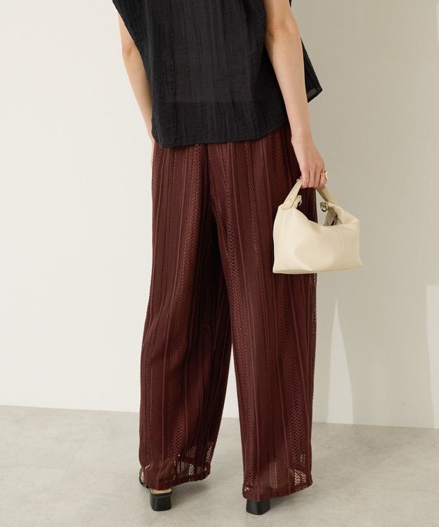 AMERICAN HOLIC 幾何学レースイージーパンツ Chocolat