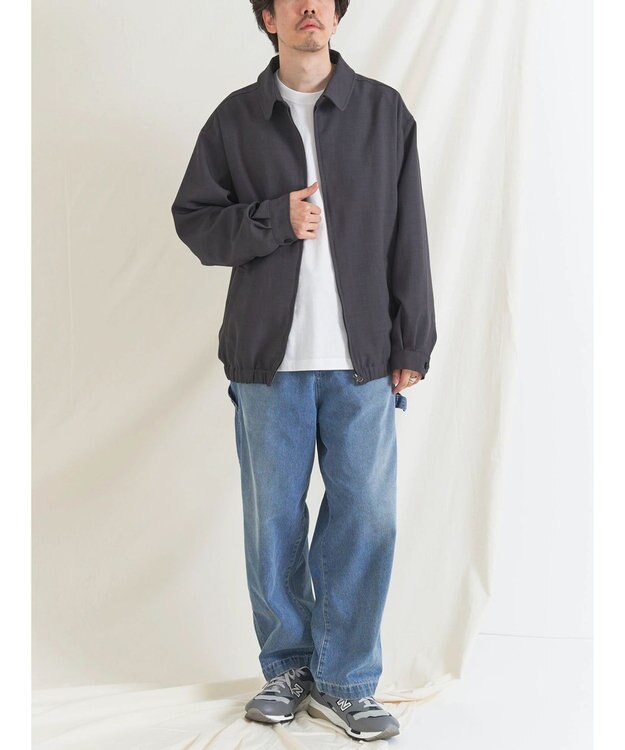 CRAFT STANDARD BOUTIQUE ポリエステルツイルスポーツジャケット Charcoal Gray