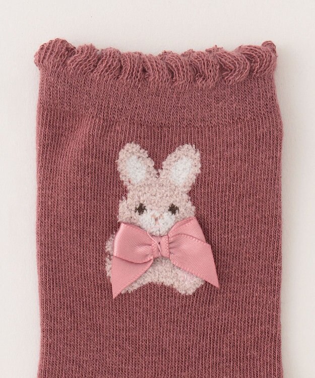 ANY KIDS 【3点セット】ソックス (イチゴウサギ) ローズ系