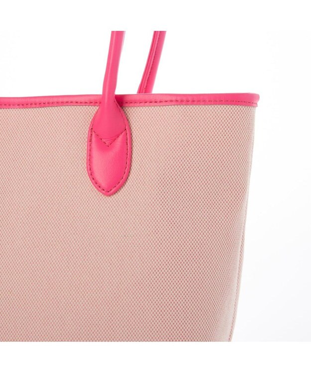 UNBILLION ペルケ perche / キャンバス・蛍光シープレザートートバッグ ピンク