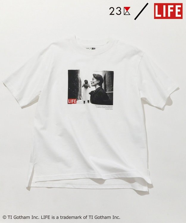 23区 L 【23区/LIFE】PHOTO Tシャツ ホワイト系(Sophie Malgat)