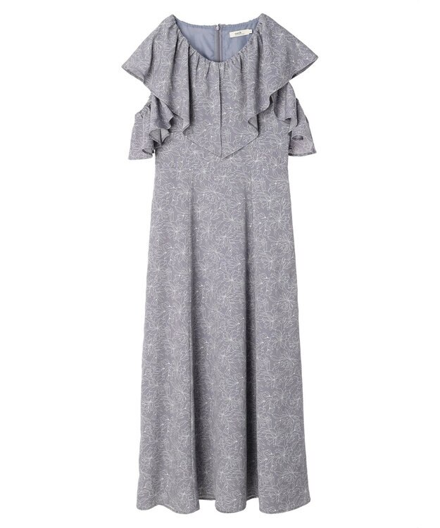 earth music&ecology ２ＷＡＹ　フリルスリーブワンピース Sax